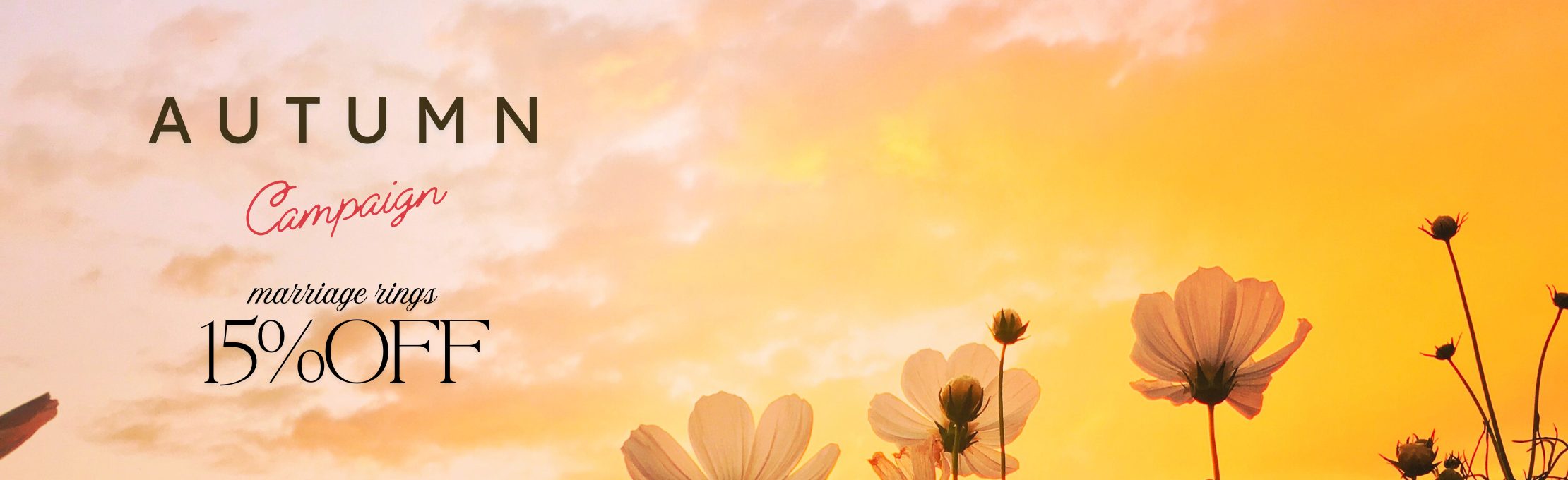 WEB予約キャンペーン 結婚指輪のご制作お会計金額より15％OFF